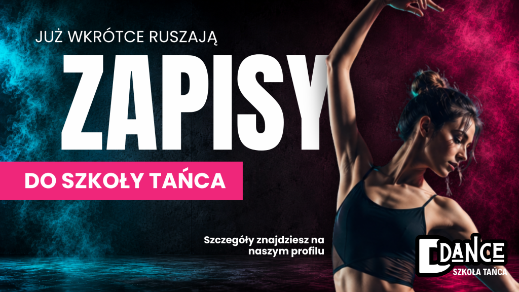 Grafika na temat zapisów na zajęcia w D-dance
